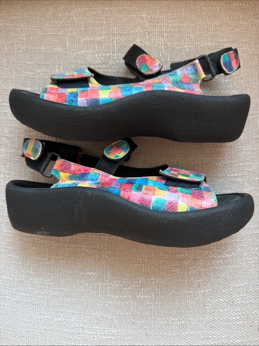 Wolky Jewel Comfort Sandal Women’s 38 (6.75-7.5) Multicolor Leather Strappy Shoe - Picture 3 of 8